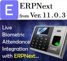 ErpNext Integration - ErpNext Integration with Live Biometric Attendance System (from Ver.11.0.3)